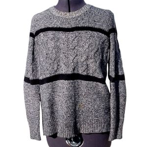 Madewell grey and black pullover sweater. S